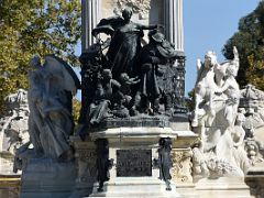 04C Monument to Alfonso XIII Close Up El Retiro Park Madrid Spain