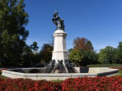 15A Statue of the Fallen Angel is made in bronze by sculptor Ricardo Bellver El Retiro Park Madrid Spain