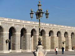 03A Ornate Gilded Street Lamps And Lamppost In The Royal Palace Courtyard Madrid Spain