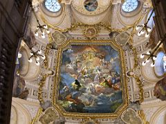 09A Religion Protected by Spain Fresco Painting by Corrado Giaquinto 1750s At The Top Of The Grand Staircase After Entering Royal Palace Madrid Spain