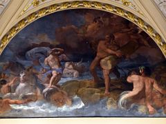 10B Smaller Paintings Are Below The Main Fresco At The Top Of The Grand Staircase After Entering Royal Palace Madrid Spain