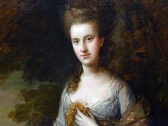 08B Portrait of Sarah Buxton - Thomas Gainsborough 1776-77 Close Up Thyssen Art Museum Madrid Spain