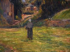 04B Street in Rouen - Paul Gauguin 1884 Close Up Thyssen Art Museum Madrid Spain