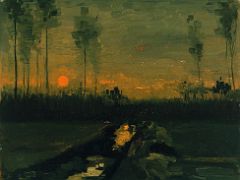 03A Evening Landscape - Vincent van Gogh 1885 Museo Thyssen Art Museum Madrid Spain