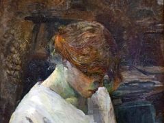 14A La Rousse in a White Blouse - Henri de Toulouse-Lautrec 1889 Thyssen Art Museum Madrid Spain