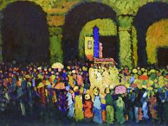 03A The Ludwigskirche in Munich - Wassily Kandinsky 1908 Thyssen Art Museum Madrid Spain