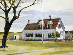 28 Dead Tree and Side of Lombard House - Edward Hopper 1931 Thyssen Art Museum Madrid Spain