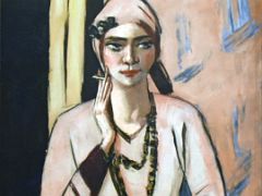 31 Quappi in a Pink Jumper - Max Beckmann 1932-34 Thyssen Art Museum Madrid Spain