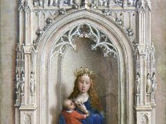 02 The Virgin and Child enthroned - Rogier van der Weyden 1433 Thyssen Art Museum Madrid Spain