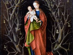 04 The Virgin of the Dry Tree - Petrus Christus 1465 Thyssen Art Museum Madrid Spain