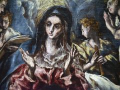 25B The Immaculate Conception - El Greco 1608-14 Close Up Thyssen Art Museum Madrid Spain