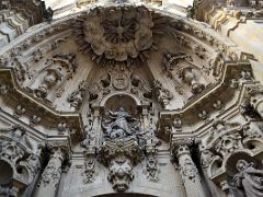 02B Saint Mary With Other Statues In The Portal At The Entrance To Basilica of Saint Mary of Coro In San Sebastian Donostia Old Town Spain