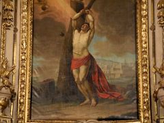 04C The Main Altar Has A Painting Of San Sebastian By Luis Boccia 1819 In Basilica of Saint Mary of Coro In San Sebastian Donostia Old Town Spain