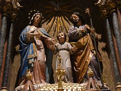 03B Shrine of The Holy Family sculpture by Julio Gargallo Close Up In Cathedral of the Good Shepherd San Sebastian Donostia Spain