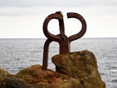 07C The Wind Comb 1977 sculpture by Eduardo Chillida At The Bottom Of Mount Igueldo San Sebastian Donostia Spain