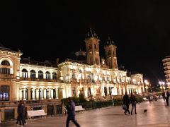 01C City Hall And Library At Night Old Town Parte Vieja San Sebastian Donostia Spain