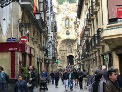 04C The Narrow Crowded Streets Of The Old Town Parte Vieja With Basilica Beyond San Sebastian Donostia Spain