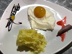 06D The Highlight At Bar Zeruko Was Bob Limon With yolk of mango and citrus flavours Wow Old Quarter San Sebastian Donostia Spain