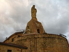 06A Castillo de la Mota fortress Is Crowned by the Sagrado Corazon Sacred Heart Of Jesus statue On Top Of Mount Urgull San Sebastian Donostia Spain