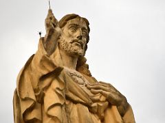 06C Sagrado Corazon Sacred Heart Of Jesus statue Close Up Mount Urgull San Sebastian Donostia Spain