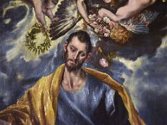 16B Saint Joseph with the Child Jesus - El Greco 1597-99 detail of Saint Joseph Sacristy Toledo Cathedral Spain