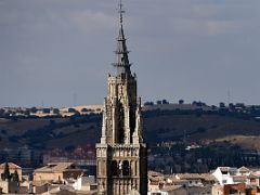 05B Toledo Cathedral bell tower from Mirador del Valle Toledo Spain