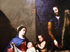 03C The Holy Family And Saint John The Baptist - Jose de Ribera 1639 depicted inside the workshop in Nazareth Museum of Santa Cruz Toledo Spain